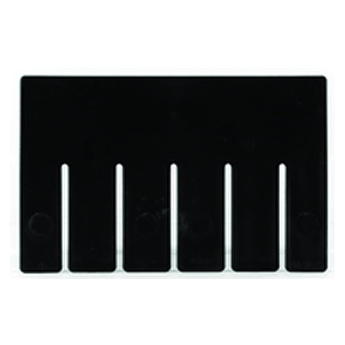 6-Pack - Black - Long Bin Dividers for use with Akro-Grid Container 33-105 - Makers Industrial Supply