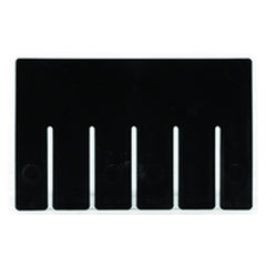 6-Pack - Black - Short Bin Dividers for use with Akro-Grid Container 33-105 - Makers Industrial Supply