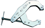 T-Handle Deep Throat Clamp - 2-1/4'' Throat Depth, 4-1/2'' Max. Opening - Makers Industrial Supply