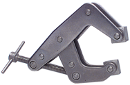 T-Handle Stainless Steel Clamp - 2-1/4'' Throat Depth, 4-1/2'' Max. Opening - Makers Industrial Supply