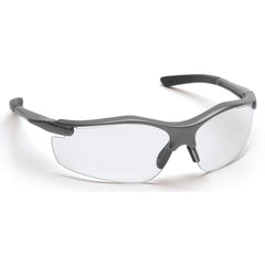 Safety Glasses - Clear Lens, Gray Frame Fortress Style - Makers Industrial Supply