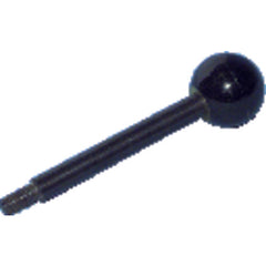 Plastic Ball Knob with Shaft - #10–32 Thread Size, 3″ Handle Length, 3/8″ Thread Length - Makers Industrial Supply