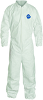 Tyvek® White Collared Zip Up Coveralls w/ Elastic Wrist & Ankles - 4XL (case of 25) - Makers Industrial Supply