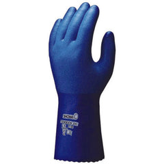 Liquid-proof fully-coated Polyurethane nylon liner 10.8″ blue rough grip/extra large - Makers Industrial Supply