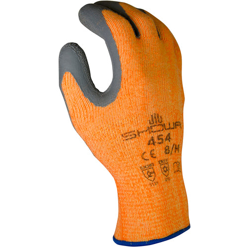 Insulated 10 gauge polyester/cotton/acrylic liner orange w/gray natural rubber palm/extra large - Makers Industrial Supply