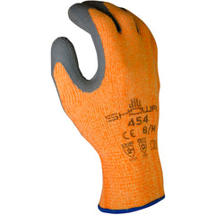 Insulated 10 gauge polyester/cotton/acrylic liner orange w/gray natural rubber palm/large - Makers Industrial Supply