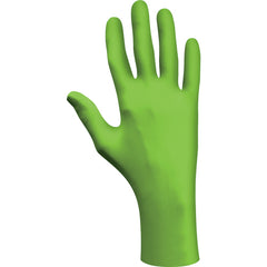 ‎Accelerator free disposable 100%-nitrile powder-free textured fingertips 9-1/2″ 4-mil rolled cuff green/extra small - Makers Industrial Supply