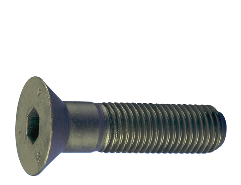 M10 - 1.50 x 16 - Black Finish Heat Treated Alloy Steel - Cap Screws - Flat Head - Makers Industrial Supply