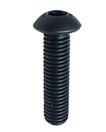 M3 - .50 x 6 - Black Finish Heat Treated Alloy Steel - Cap Screws - Button Head - Makers Industrial Supply