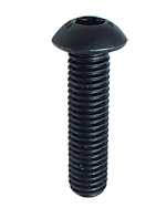 5/16-24 x 1/2 - Black Finish Heat Treated Alloy Steel - Cap Screws - Button Head - Makers Industrial Supply