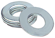 1 Bolt Size - Zinc Plated Carbon Steel - Flat Washer - Makers Industrial Supply