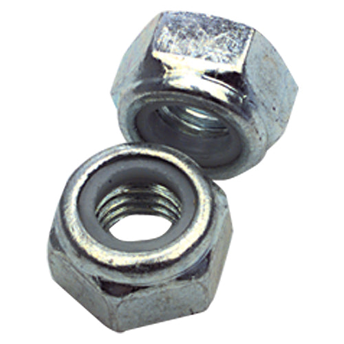 M4-0.70 - Zinc / Bright - Nylon Insert Stop Nut - Makers Industrial Supply