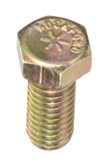 1/4-20 x 2 - Zinc / Yellow Plated Heat Treated Alloy Steel - Cap Screws - Hex - Makers Industrial Supply