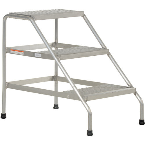 Aluminum Step Stand Welded 3 Step - Exact Industrial Supply