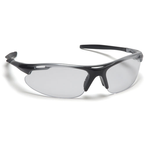 Safety Glasses - Avante, Silver Black Frame, Clear Lens - Makers Industrial Supply