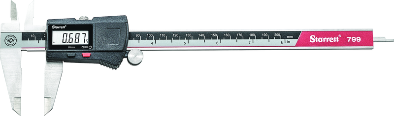 #EC799B-8/200 W/SLC 0 - 8 / 0 - 200mm Electronic Caliper - Makers Industrial Supply