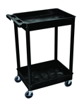 Utility Cart 2 Tub Shelves - 24" x 18" x 37-1/4" - Makers Industrial Supply