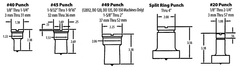 020030 No. 40 3/8 x 1" Oval Punch - Makers Industrial Supply