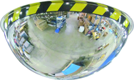 18" Full Dome Mirror With Safety Border - Makers Industrial Supply