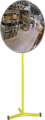 26" Convex Mirror With Portable Stand - Makers Industrial Supply