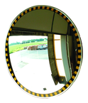 18" Outdoor Convex Mirror Safety Border - Makers Industrial Supply