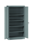 36"W x 24"D x 72"H Storage Cabinet with Adj. Shelves and Raisd Base - Knocked-Down - Makers Industrial Supply