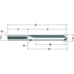 24000S-075L Spade Blade Holder - Straight Flute- Series 0 - Makers Industrial Supply