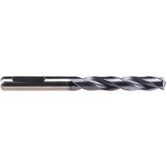 #12 Dia. × 6 mm Shank × 44 mm Flute Length × 82 mm OAL, 140°, TiAlN-TA14, 2 Flute, Coolant Thru, HE Solid Carbide Drill - Makers Industrial Supply