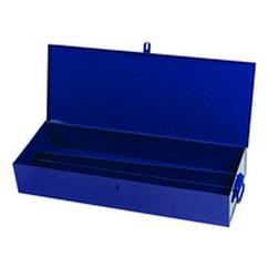 30-1/4 x 8-1/8 x 4-3/4" Blue Toolbox - Makers Industrial Supply