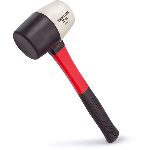 Tekton 16 Oz. White/Black Rubber Mallet Fiberglass Handle - Makers Industrial Supply