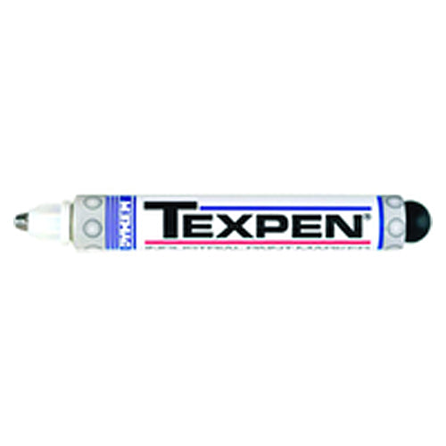 Texpen Medium Marker - Stainless Steel Ball Tip - White - Makers Industrial Supply