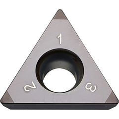 TPGW 332 KBN10M, 1/32″ Corner Radius, 3/16″ Thick, 3/8″ Inscribed Circle, MEGACOAT, 60 Degree Triangle, Turning Indexable Insert