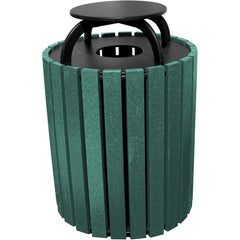 Trash Receptical Poly Rain Cap Round 49 Gal-Green - Exact Industrial Supply