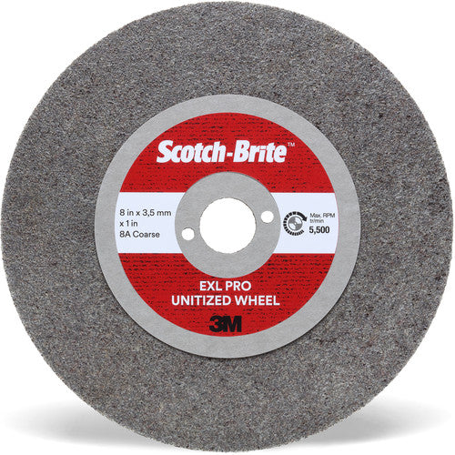 Scotch-Brite EXL PRO Unitized Wheel EX-UW 8A Coarse 4″ × 3.5 mm × 1/4″