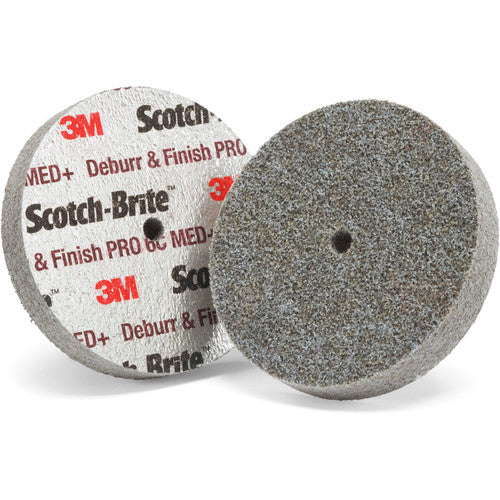 Scotch-Brite Deburr and Finish PRO Unitized Wheel DP-UW 4C Medium+ 1″ × 1/4″ × 3/32″