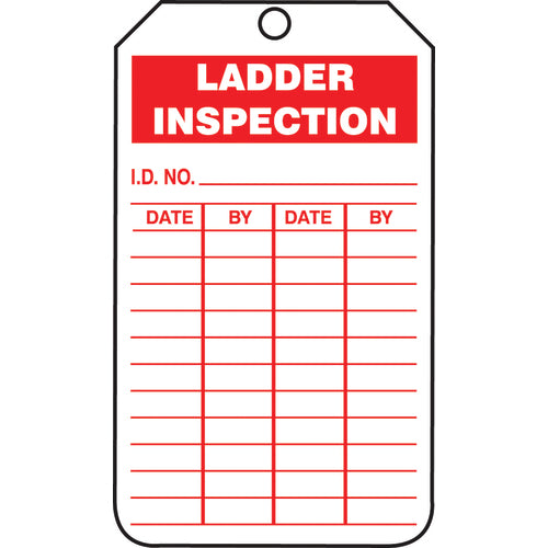 Ladder Status Tag, Ladder Inspection, 25/Pk, Cardstock - Makers Industrial Supply