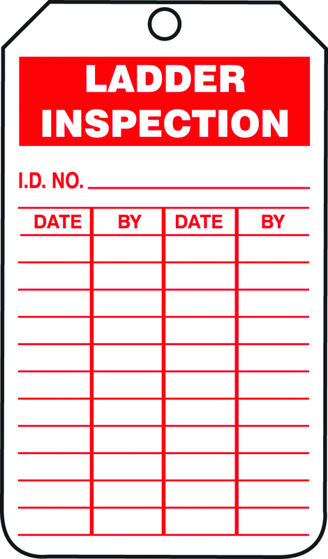 Ladder Status Tag, Ladder Inspection, 25/Pk, Plastic - Makers Industrial Supply
