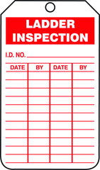 Ladder Status Tag, Ladder Inspection, 25/Pk, Plastic - Makers Industrial Supply