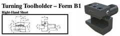 VDI Turning Toolholder - Form B1 (Right-Hand Short) - Part #: CNC86 21.2516.1 - Makers Industrial Supply