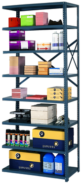 36 x 24 x 85'' (8 Shelves) - Open Style Add-On Shelving Unit - Makers Industrial Supply