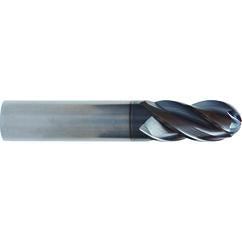 1/4x1/4x3/8x2 4 Flute Ball Nose TuffCut® XT HP End Mill ALtima® Blaze Coated - Makers Industrial Supply