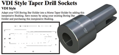 VDI Style Taper Drill Socket - (Shank Dia: 2") (Head Dia: 64mm) (Morse Taper #4) - Part #: CNC86 64.4583#4 - Makers Industrial Supply
