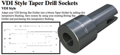 VDI Style Taper Drill Socket - (Shank Dia: 1-1/2") (Head Dia: 52mm) (Morse Taper #4) - Part #: CNC86 64.4073#4 - Makers Industrial Supply