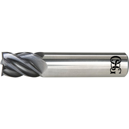 ‎VGM5-06250CR0.12-L - 5/8″ Dia. × 5/8″ Shank × 2-1/2″ DOC × 5″ OAL, Carbide, EXO, 5 Flute, 0.12″ Corner Radius, End Mill - Exact Industrial Supply