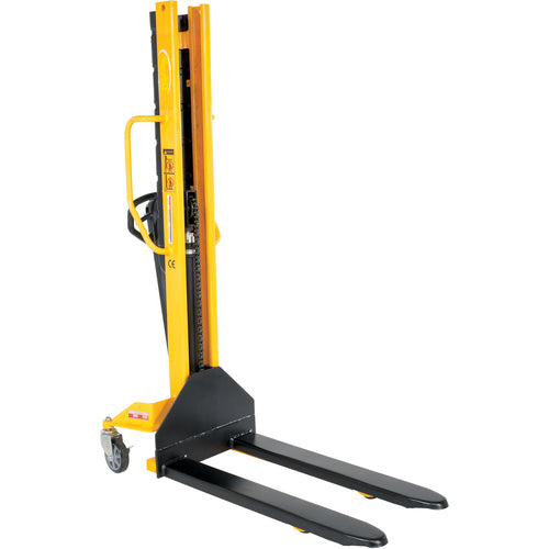 Manual Stacker Narrow Mast Fixed Forks/Legs 1K - Exact Industrial Supply