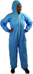 Flame Resistant Coverall w/ Zipper Front, Hood, Elastic Wrists & Ankles Large - Makers Industrial Supply