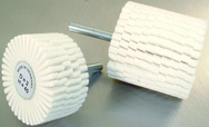 3 x 2 x 1/4" - MED - Felt Polishing Flap Wheel Brush - Makers Industrial Supply