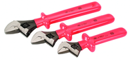 Insulated Adjustable 3 Piece Wrench Set 8"; 10" & 12" - Makers Industrial Supply