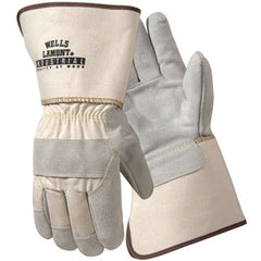 Size XL Leather Palm Gauntlet Cuff Glove Y3015XL - Makers Industrial Supply