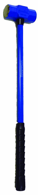 8 lb - 32" Fiberglass Handle - 2" Head Diameter - Soft Steel Sledge Hammer - Makers Industrial Supply